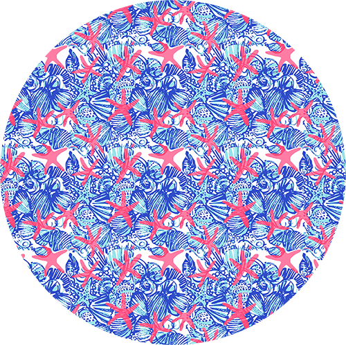  Lilly Pulitzer Inspired Patterned Vinyl Pastel Coral
