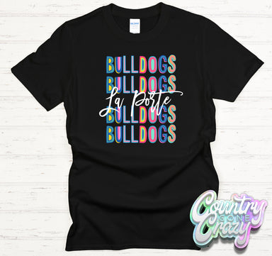 La Porte Bulldogs Fun Letters - T-Shirt-Country Gone Crazy-Country Gone Crazy