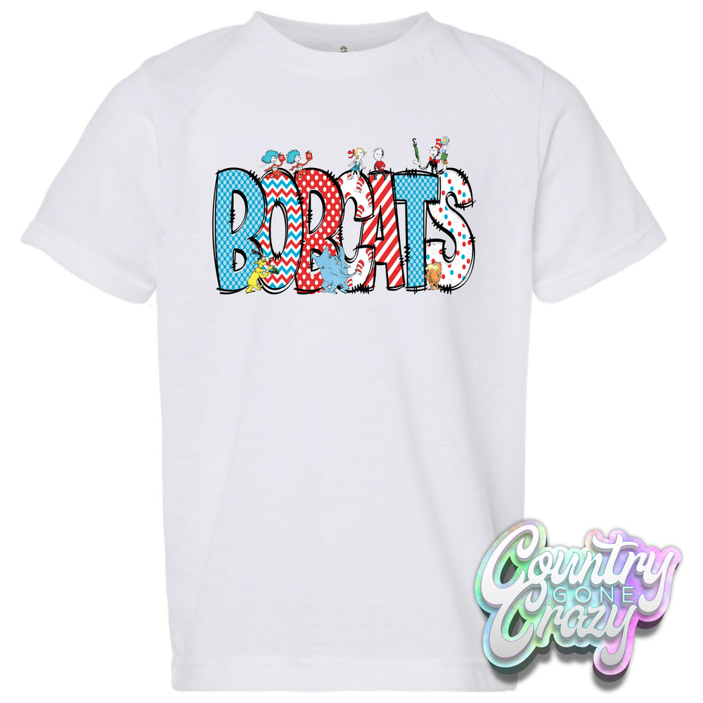 BOBCATS Dr. Seuss Letters T-Shirt-Country Gone Crazy-Country Gone Crazy