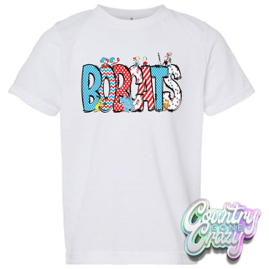 BOBCATS Dr. Seuss Letters T-Shirt-Country Gone Crazy-Country Gone Crazy