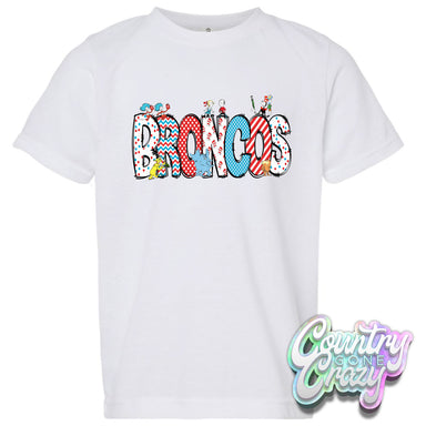 BRONCOS Dr. Seuss Letters T-Shirt-Country Gone Crazy-Country Gone Crazy
