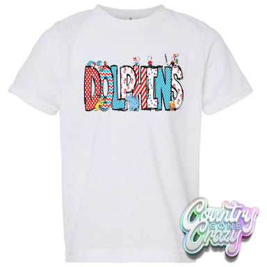 DOLPHINS Dr. Seuss Letters T-Shirt-Country Gone Crazy-Country Gone Crazy