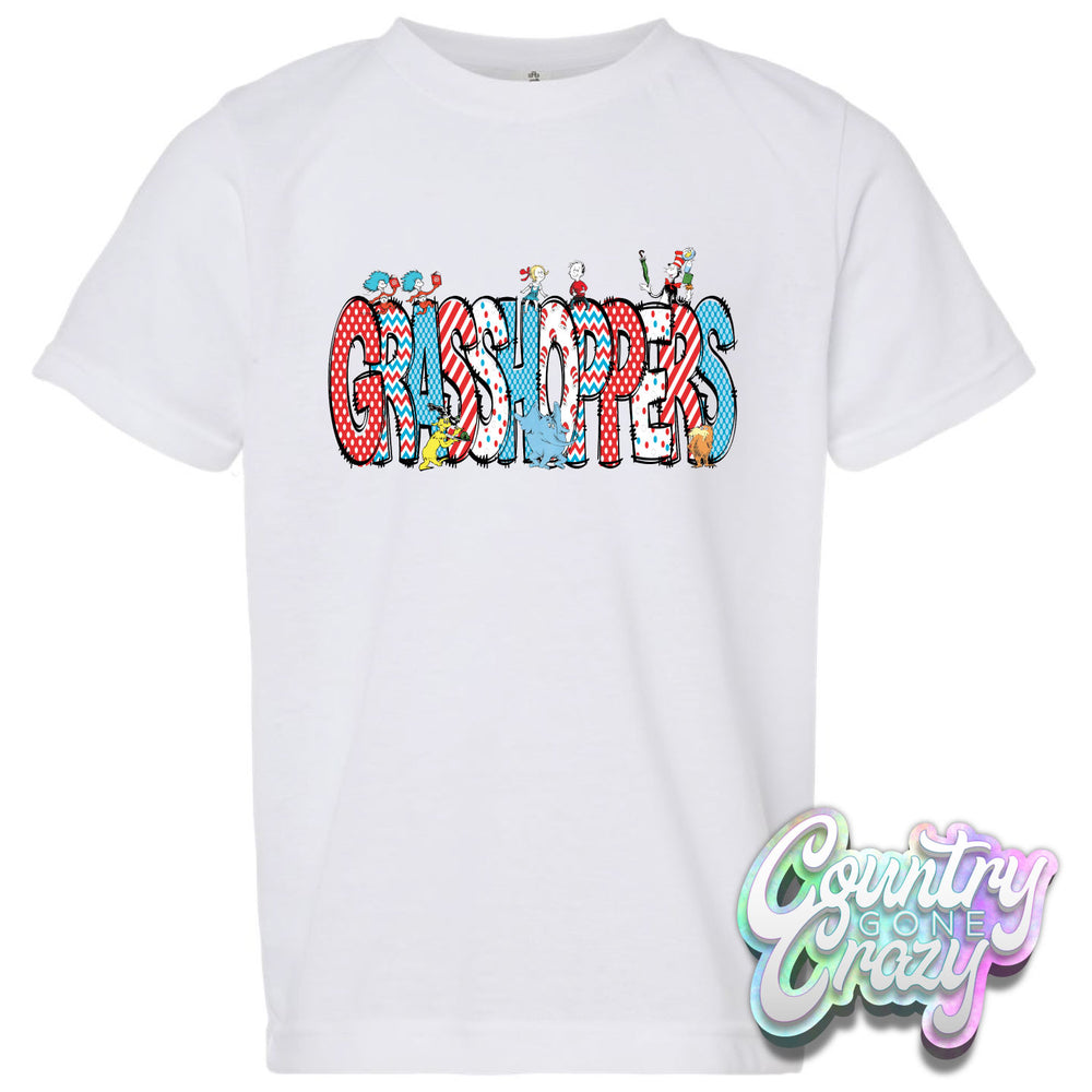 GRASSHOPPERS Dr. Seuss Letters T-Shirt-Country Gone Crazy-Country Gone Crazy