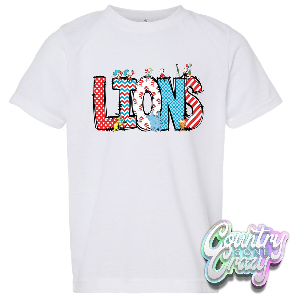 LIONS Dr. Seuss Letters T-Shirt-Country Gone Crazy-Country Gone Crazy