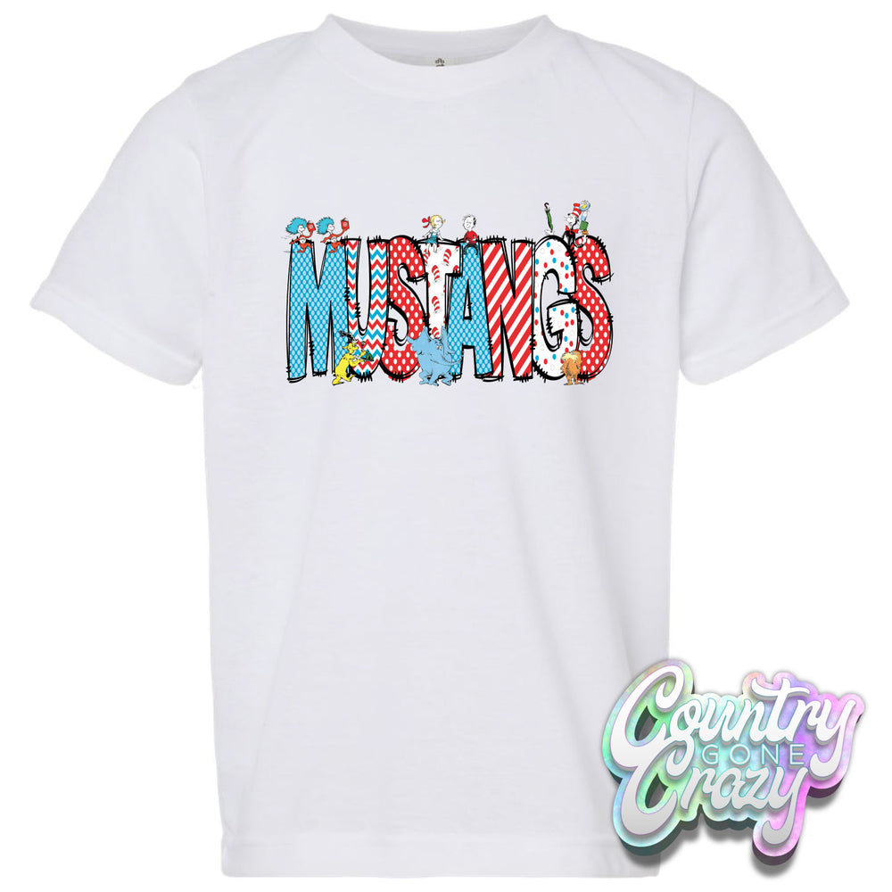 MUSTANGS Dr. Seuss Letters T-Shirt-Country Gone Crazy-Country Gone Crazy
