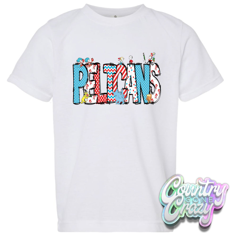 PELICANS Dr. Seuss Letters T-Shirt-Country Gone Crazy-Country Gone Crazy