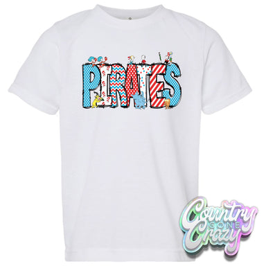 PIRATES Dr. Seuss Letters T-Shirt-Country Gone Crazy-Country Gone Crazy