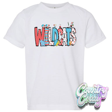 WILDCATS Dr. Seuss Letters T-Shirt-Country Gone Crazy-Country Gone Crazy