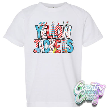 YELLOW JACKETS Dr. Seuss Letters T-Shirt-Country Gone Crazy-Country Gone Crazy