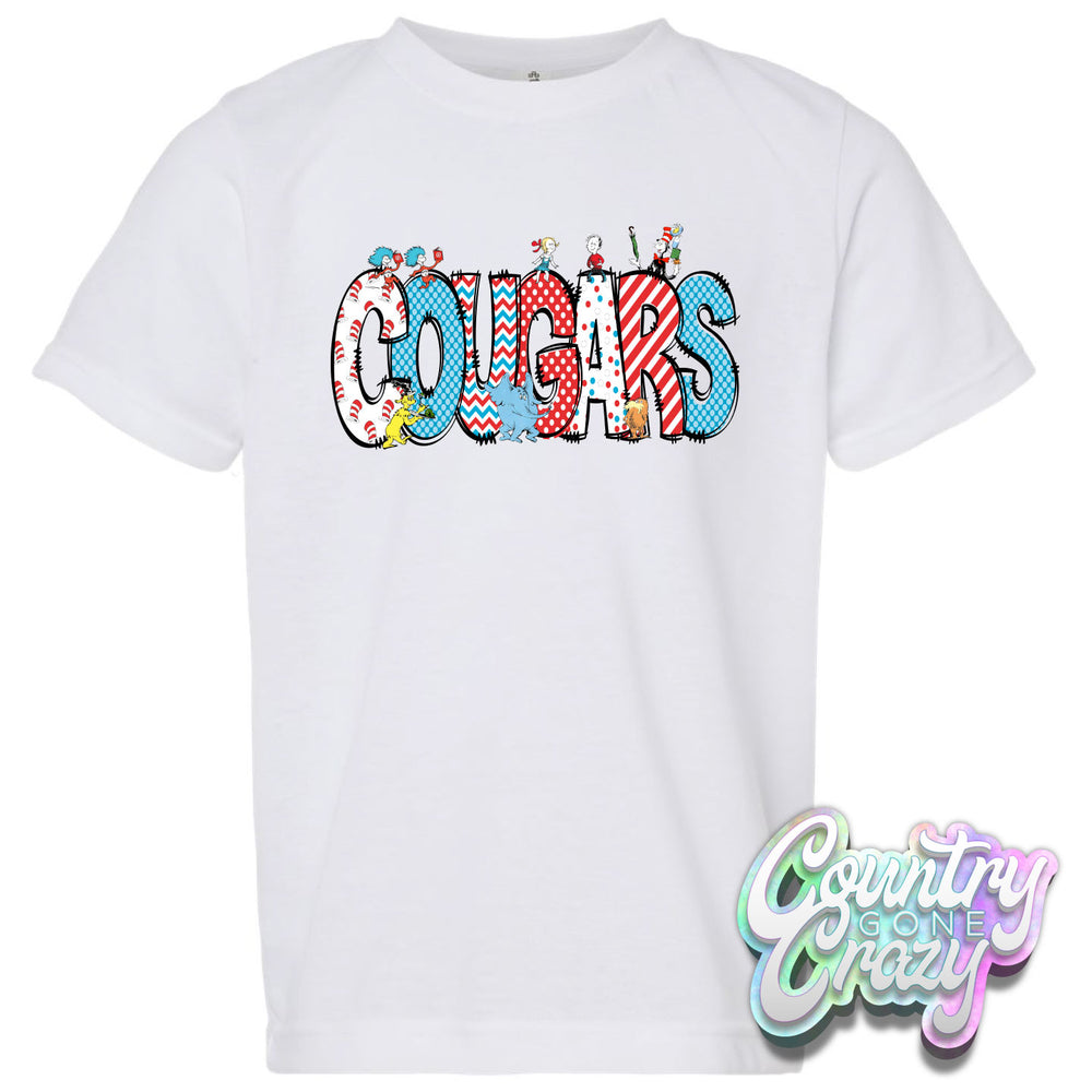 COUGARS Dr. Seuss Letters T-Shirt-Country Gone Crazy-Country Gone Crazy