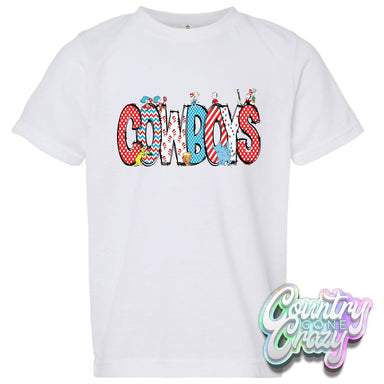 COWBOYS Dr. Seuss Letters T-Shirt-Country Gone Crazy-Country Gone Crazy