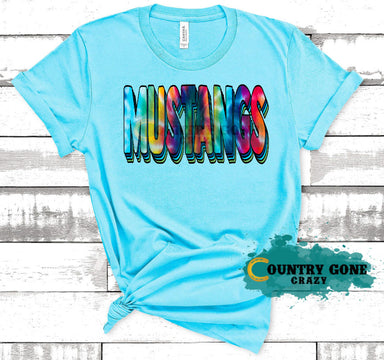 HT1039 • Mustangs Tie Dye-Country Gone Crazy-Country Gone Crazy