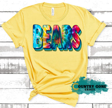 HT1056 • Bears Tie Dye-Country Gone Crazy-Country Gone Crazy