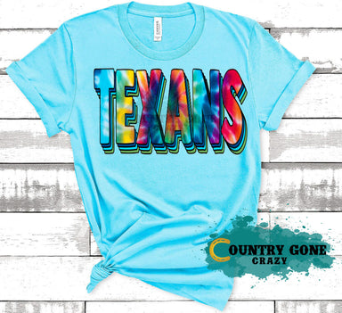 HT1057 • Texans Tie Dye-Country Gone Crazy-Country Gone Crazy