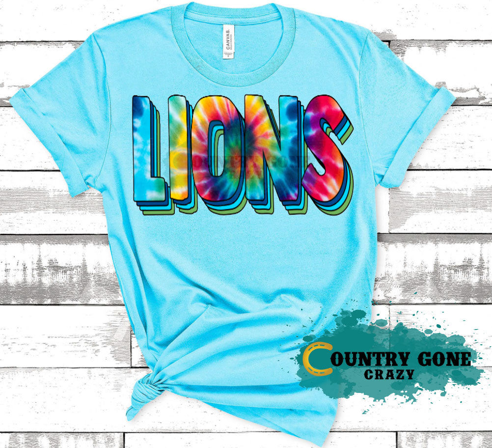 HT1060 • Lions Tie Dye-Country Gone Crazy-Country Gone Crazy