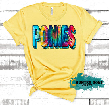 HT1062 • Ponies Tie Dye-Country Gone Crazy-Country Gone Crazy