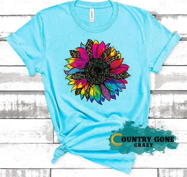 HT1319 • Rainbow Leopard Sunflower-Country Gone Crazy-Country Gone Crazy