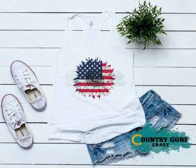 HT991 • American Flag Sunflower-Country Gone Crazy-Country Gone Crazy