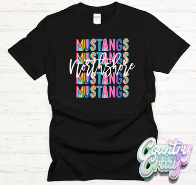 Northshore Mustangs Fun Letters - T-Shirt-Country Gone Crazy-Country Gone Crazy