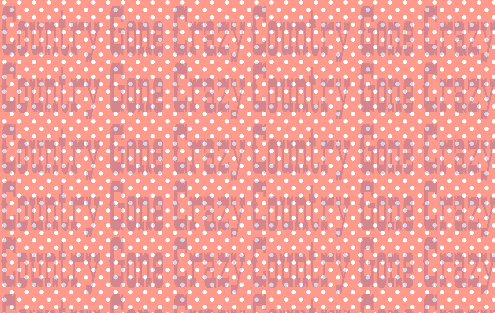 PD005 - Coral Polka Dot-Country Gone Crazy-Country Gone Crazy