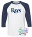 Tampa Bay Rays Raglan-Bella + Canvas-Country Gone Crazy