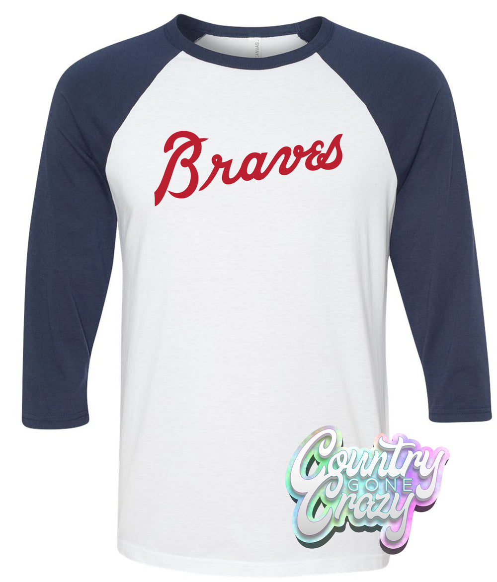 Atlanta Braves Raglan-Bella + Canvas-Country Gone Crazy