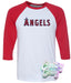 Los Angeles Angels Red Raglan-Bella + Canvas-Country Gone Crazy