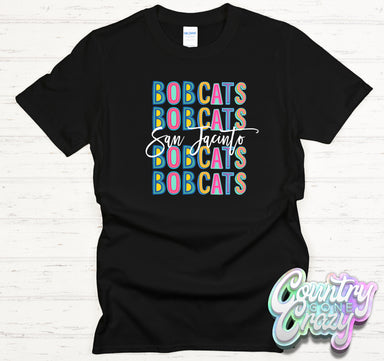 San Jacinto Bobcats Fun Letters - T-Shirt-Country Gone Crazy-Country Gone Crazy
