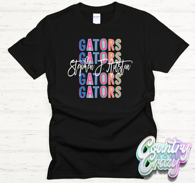 Stephen F. Austin Gators Fun Letters - T-Shirt-Country Gone Crazy-Country Gone Crazy