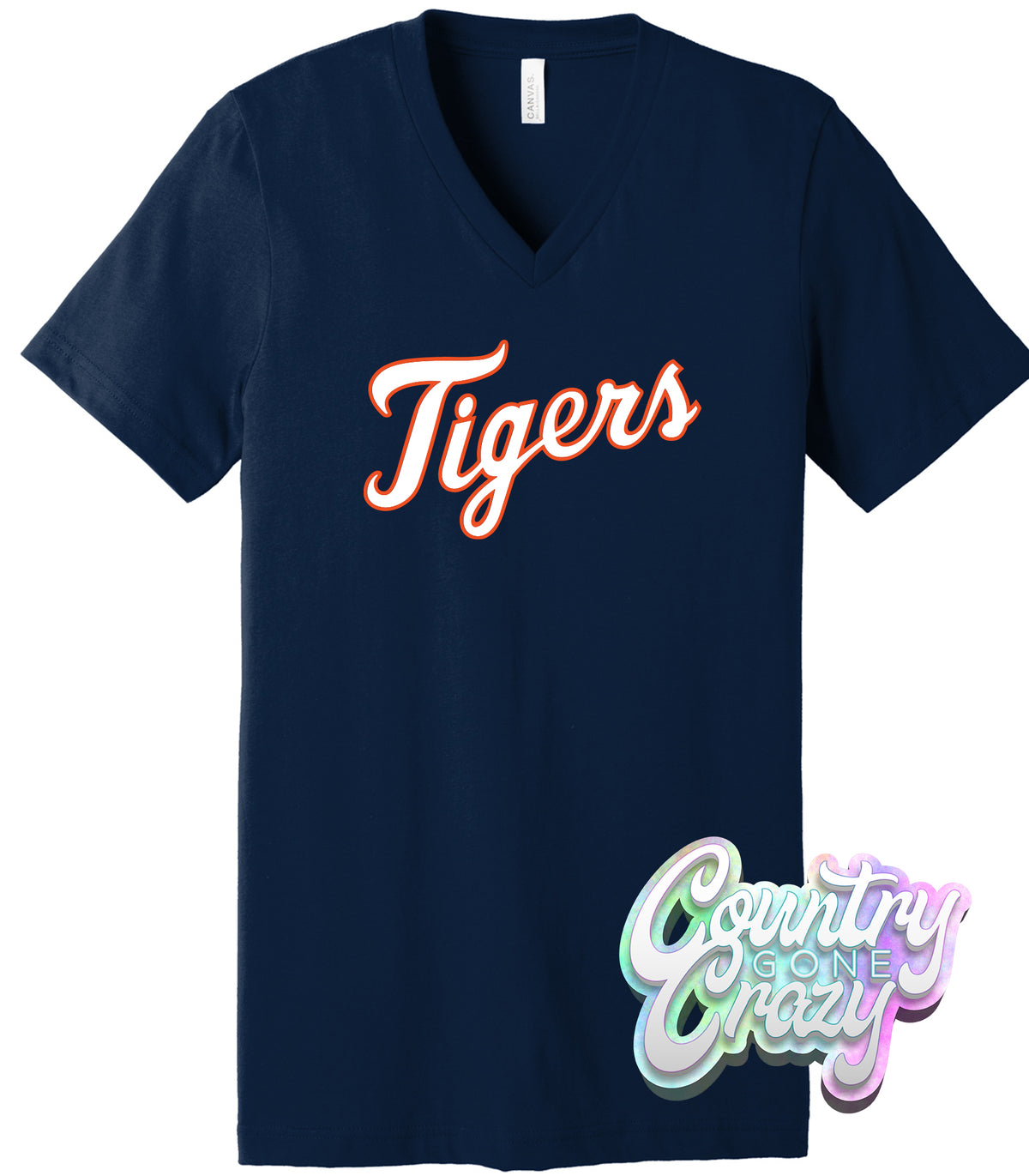 Detroit Tigers Bella Canvas V-Neck — Country Gone Crazy