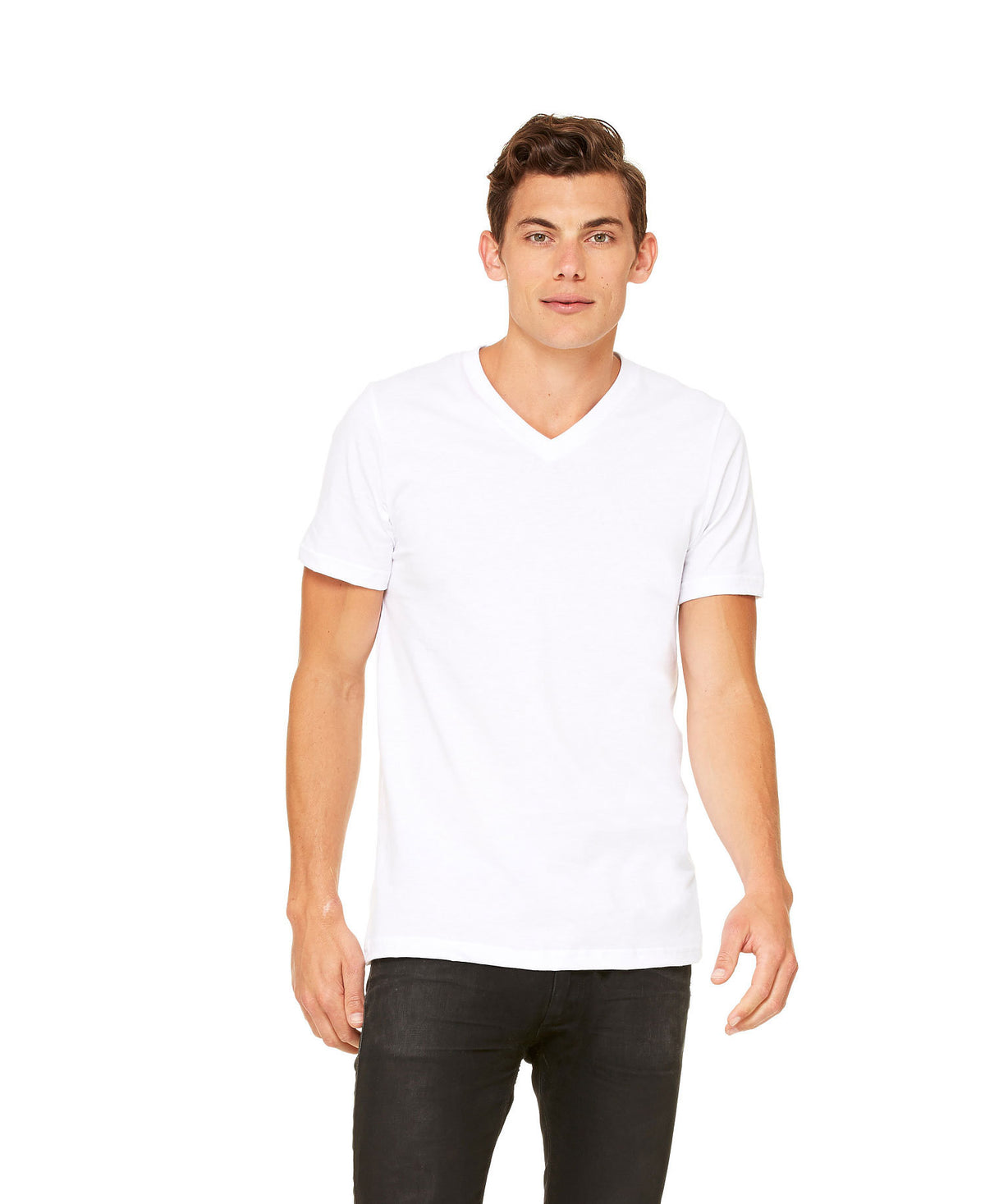 Bella Canvas - White - Unisex V-Neck — Country Gone Crazy