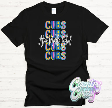 Alief Middle School Cubs Fun Letters - T-Shirt-Country Gone Crazy-Country Gone Crazy
