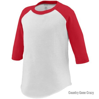 Toddler Raglan - Red Sleeves with White Body-Augusta-Country Gone Crazy