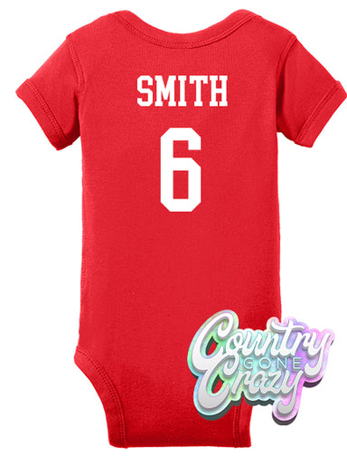 Los Angeles Angels Red Onesie-Rabbit Skins-Country Gone Crazy