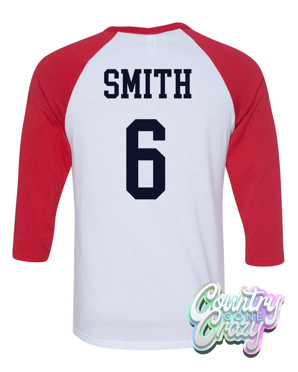 Los Angeles Angels Red Raglan-Bella + Canvas-Country Gone Crazy