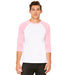 Adult Raglan - White Body with Neon Pink Sleeves-Bella + Canvas-Country Gone Crazy