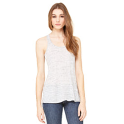 White Marble - Flowy Racerback Tank-Bella + Canvas-Country Gone Crazy