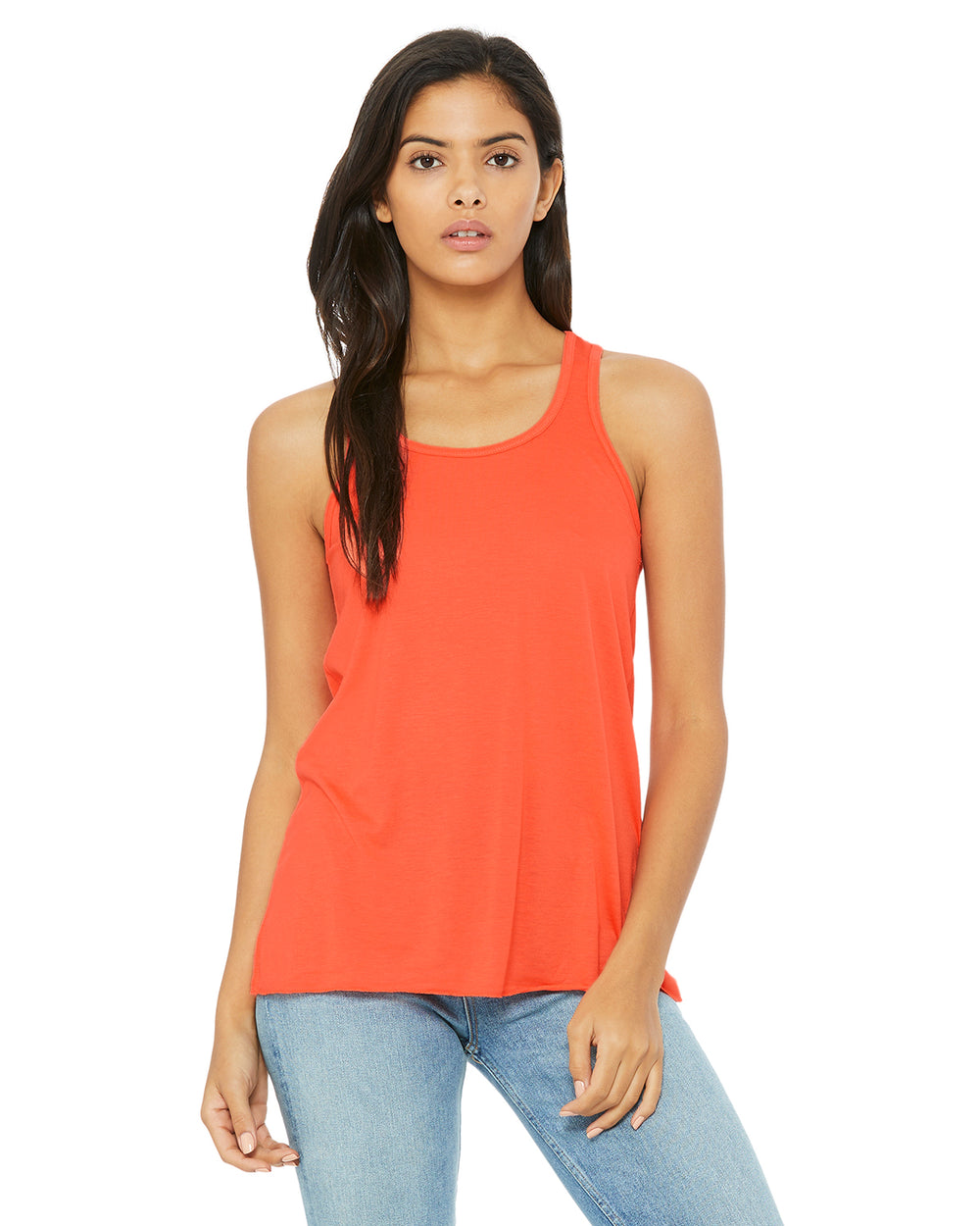 Coral - Flowy Racerback Tank-Bella + Canvas-Country Gone Crazy