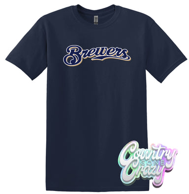  Majestic Blank Back Adult Small Milwaukee Brewers 2