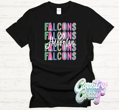 Huffman Falcons Fun Letters - T-Shirt-Country Gone Crazy-Country Gone Crazy