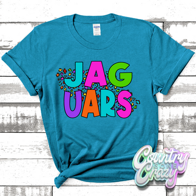 Jaguars Colorful Leopard T-Shirt-Country Gone Crazy-Country Gone Crazy