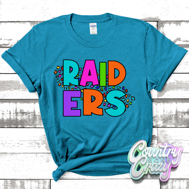 Raiders Colorful Leopard T-Shirt-Country Gone Crazy-Country Gone Crazy