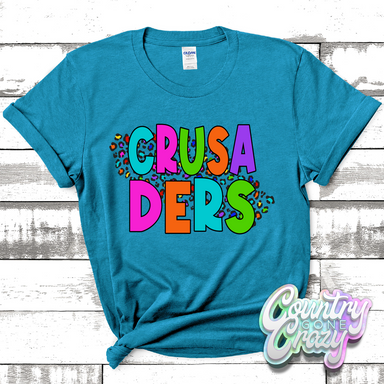 Crusaders Colorful Leopard T-Shirt-Country Gone Crazy-Country Gone Crazy