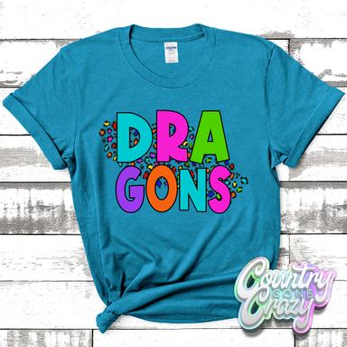 Dragons Colorful Leopard T-Shirt-Country Gone Crazy-Country Gone Crazy