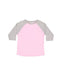 Toddler Raglan - Pink Body with Vintage Heather Sleeves-Rabbit Skins-Country Gone Crazy