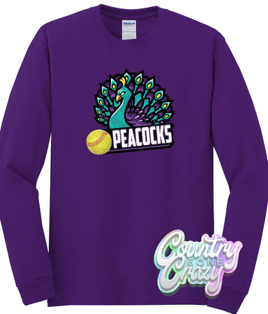 Peacocks Purple Long Sleeve-Country Gone Crazy-Country Gone Crazy