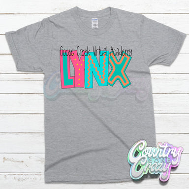 Goose Creek Virtual Academy Lynx MOODLE T-Shirt-Country Gone Crazy-Country Gone Crazy