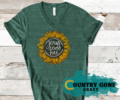 HT1082 • Jesus Loves Me Sunflower-Country Gone Crazy-Country Gone Crazy
