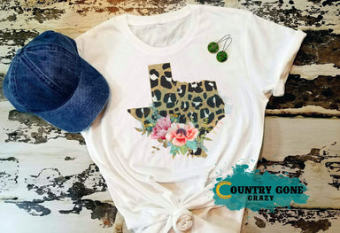 HT1114 • Leopard Floral Texas-Country Gone Crazy-Country Gone Crazy