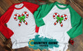 HT1187 • Candy Cane with Bow-Country Gone Crazy-Country Gone Crazy